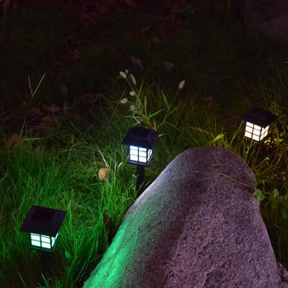 Solar Square Lantern LED Outdoor Waterproof Garden Ground Plug Light