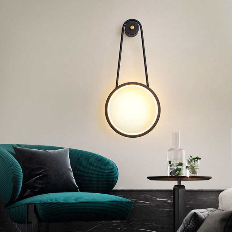 مصباح حائط LED دائري معلق بتصميم عصري بسيط