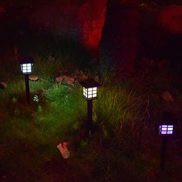 Solar Square Lantern LED Outdoor Waterproof Garden Ground Plug Light