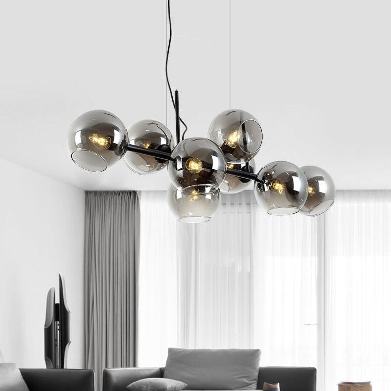 モダンガラス マジックビーン 8灯 LEDシャンデリア