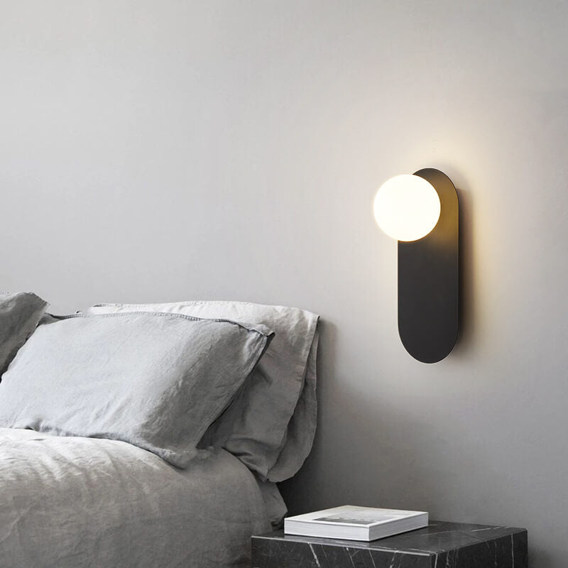 Nordic Minimalist Glass Ring Base 1-Light Wall Sconce Lamp
