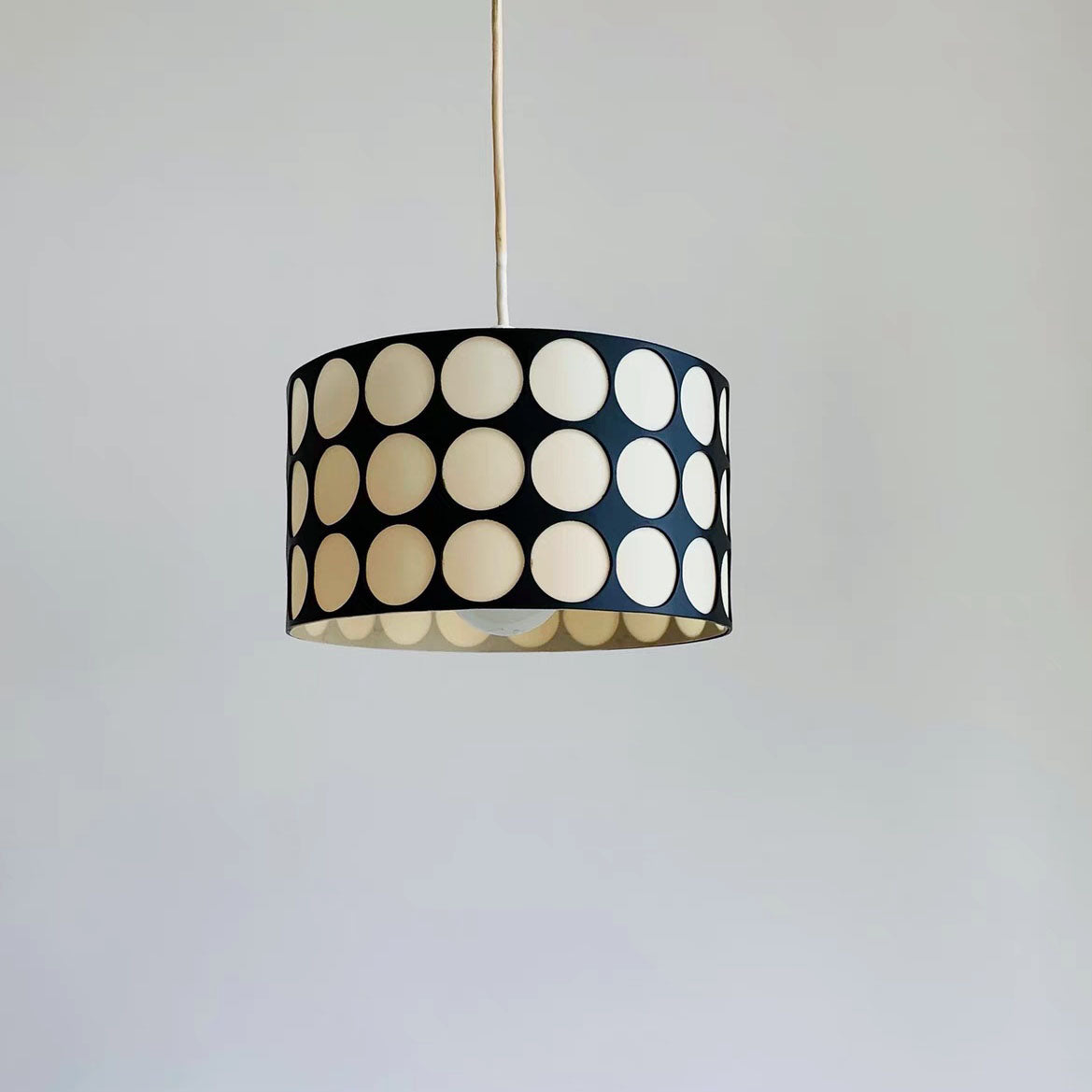 European Vintage Minimalist Iron Leather 1-Light Pendant Light