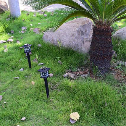 Solar Square Lantern LED Outdoor Waterproof Garden Ground Plug Light