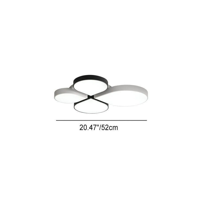 Modern Minimalist Four Leaf Clover Acrylic LED Flush Mount Ceiling Light