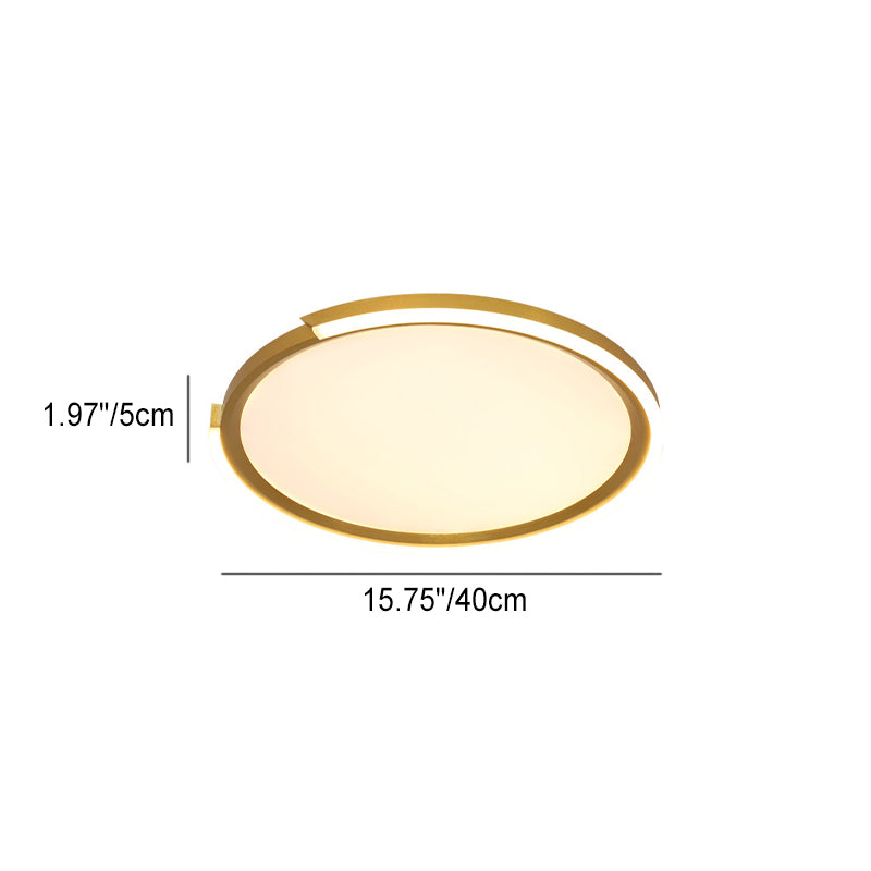 Modern Minimalist Disc Iron Acrylic Aluminum LED Flush Mount Ceiling Light