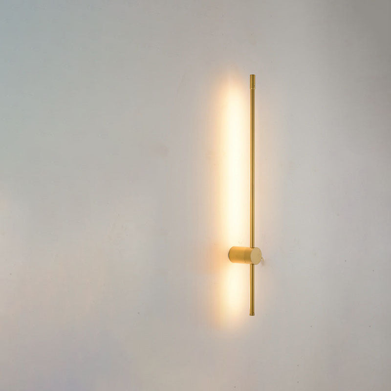 Modern Minimalist Aluminum Straigh Line LED Wall Sconce Lamp For Living Room