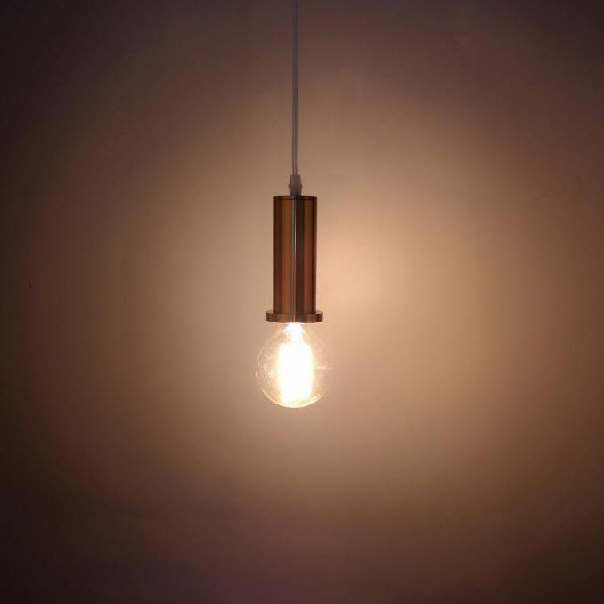 Modern Minimalist Gold Plated Metal Stalk 1-Light Pendant Light