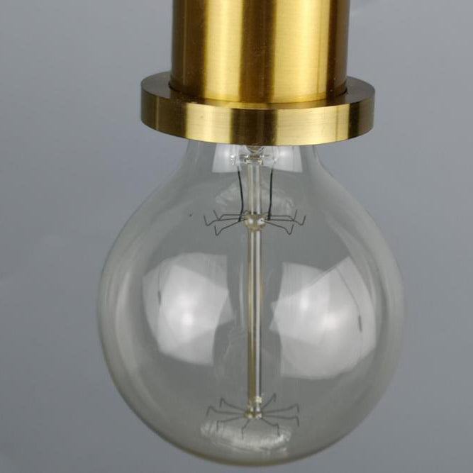 Modern Minimalist Gold Plated Metal Stalk 1-Light Pendant Light