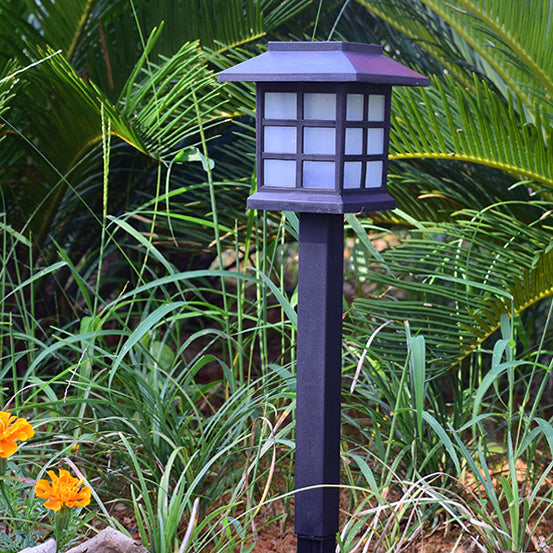 Solar Square Lantern LED Outdoor Waterproof Garden Ground Plug Light