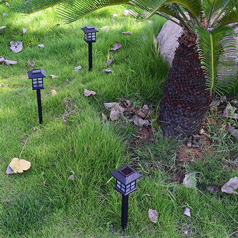 Solar Square Lantern LED Outdoor Waterproof Garden Ground Plug Light