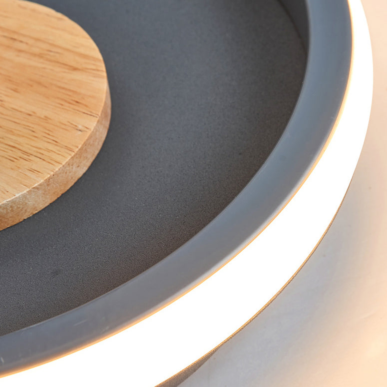 Contemporary Industrial Iron Barrel Spotlight 1-Light Flush Mount Light