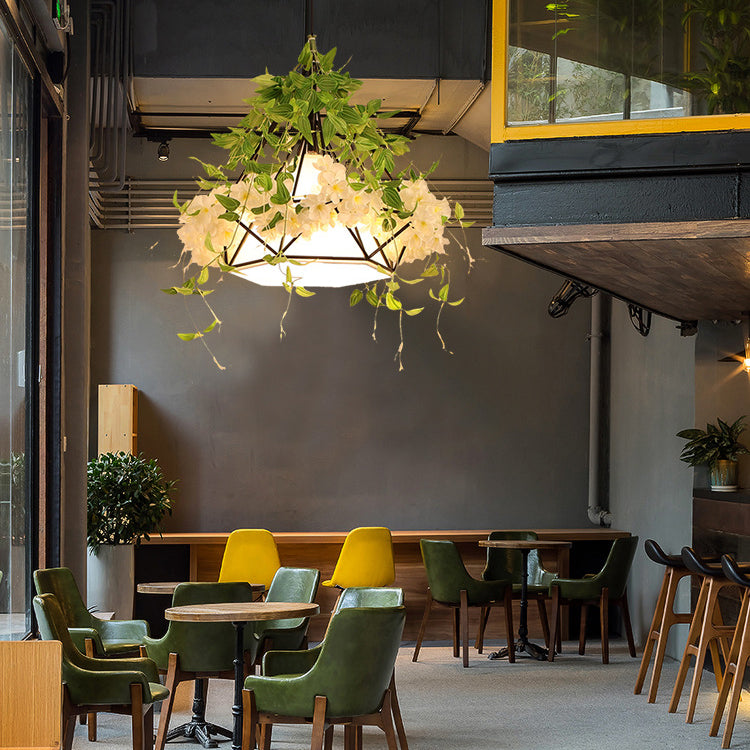 مصباح معلق حديث إسكندنافي إبداعي بمحاكاة زهرة الكرز، مزود بمصباح واحد