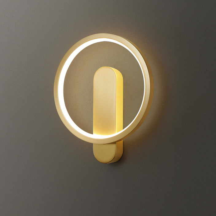 Creative Brass Circle LED Luxury Wall Sconce Lamp