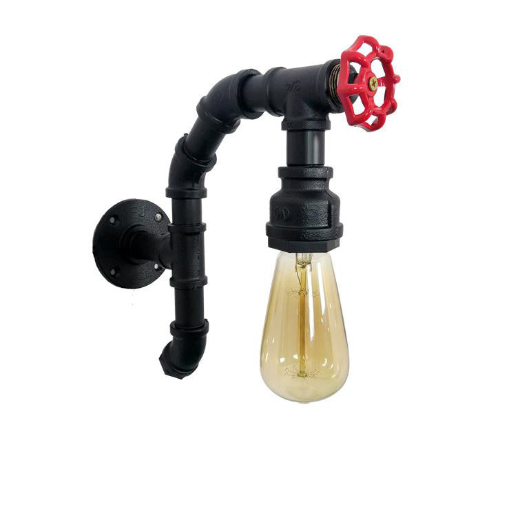 Contemporary Industrial Iron Creative Faucet Retro 1-Light Wall Sconce Lamp