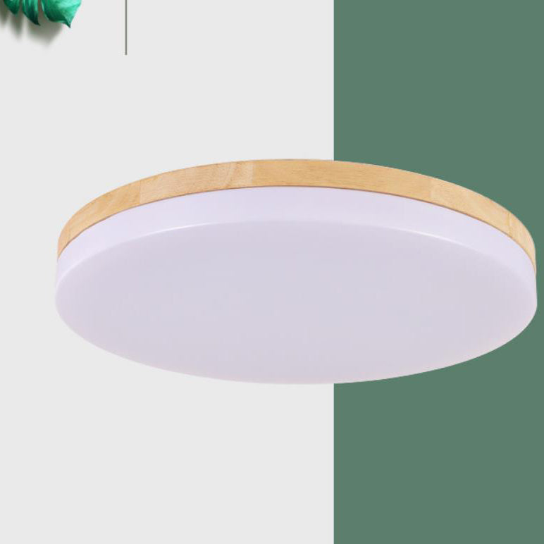 Modern Acrylic Shade Round Log LED Flush Mount Light