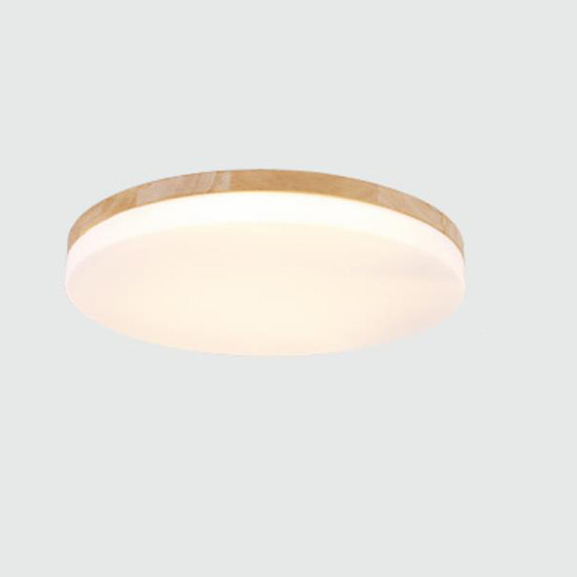 Modern Acrylic Shade Round Log LED Flush Mount Light