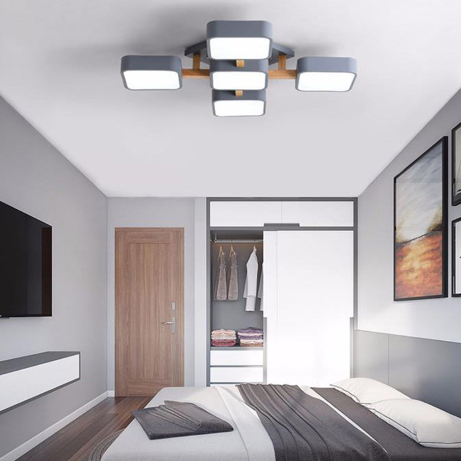 مصباح LED حديث من الأكريليك بتصميم مكعب صغير مدمج