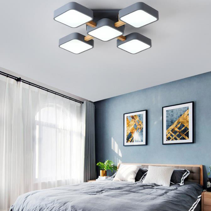 مصباح LED حديث من الأكريليك بتصميم مكعب صغير مدمج