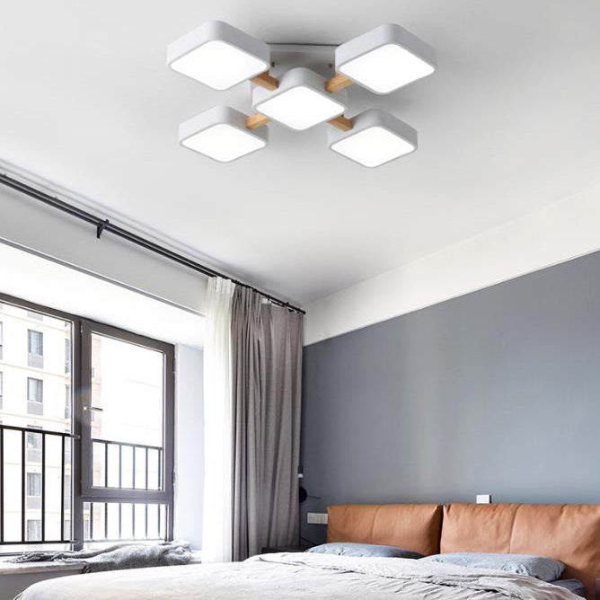 مصباح LED حديث من الأكريليك بتصميم مكعب صغير مدمج