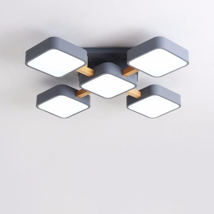 مصباح LED حديث من الأكريليك بتصميم مكعب صغير مدمج