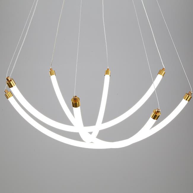 Nordic Creative Arc Line Luminous LED Chandelier