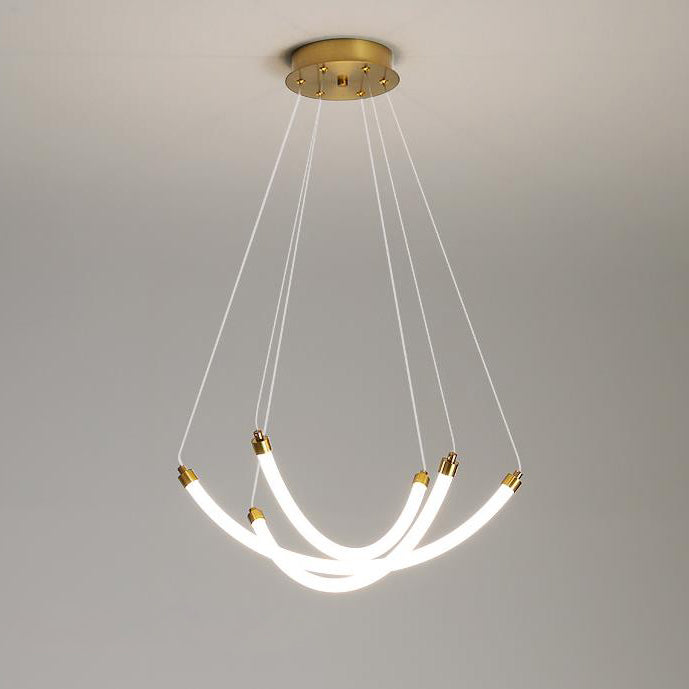 Nordic Creative Arc Line Luminous LED Chandelier