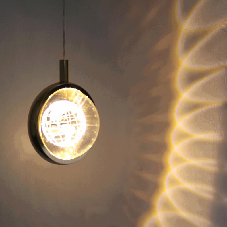 مصباح LED معلق متعدد الأنماط على شكل كرة بلورية ثلاثية الأبعاد إبداعي