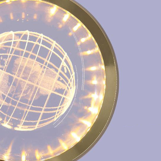 مصباح LED معلق متعدد الأنماط على شكل كرة بلورية ثلاثية الأبعاد إبداعي