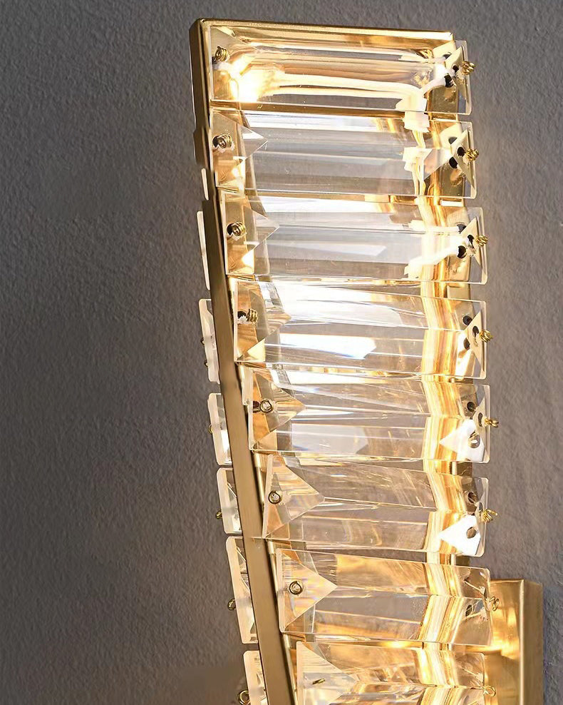 Modern Crystal Light Luxury Spiral Design LED Wall Sconce Lamp