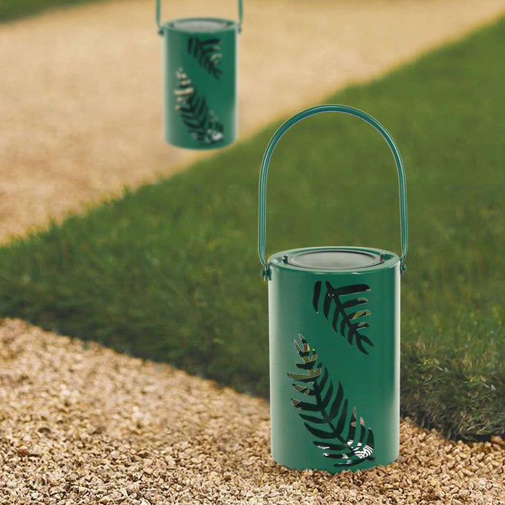 Solar Waterproof Iron Hollow Leaf Design LED Outdoor Decorative Light