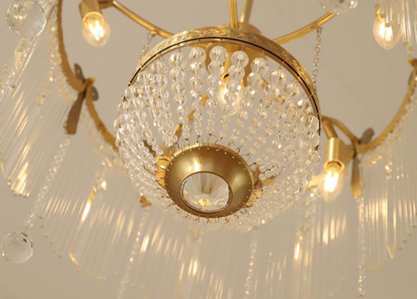 French Luxury Crystal Tassel Bead Design 6/7/9 Light Chandelier