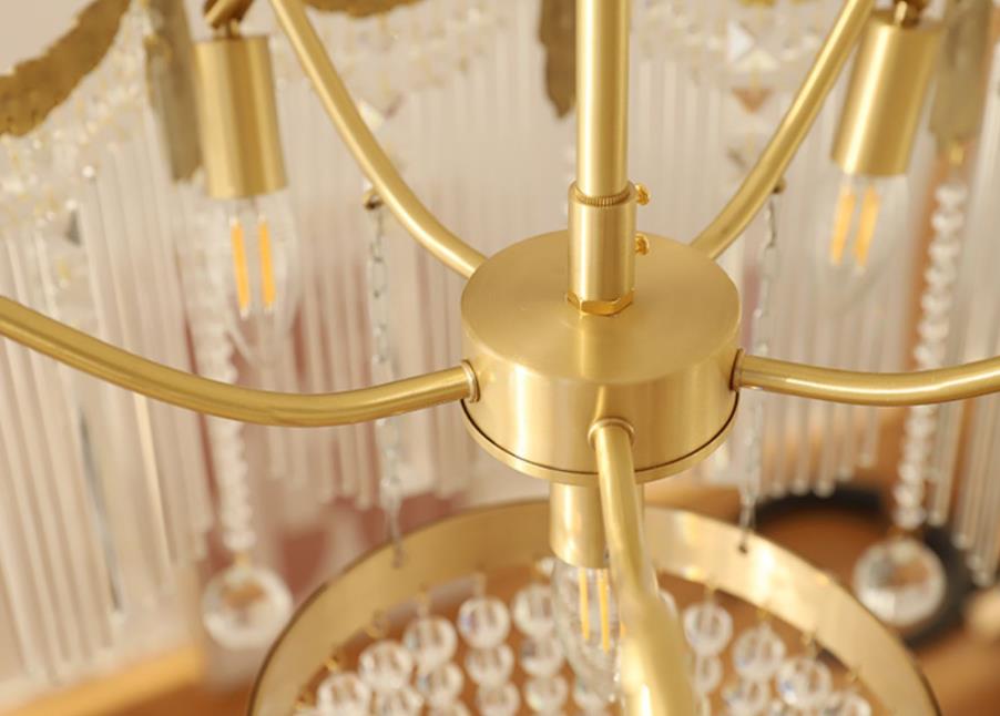 French Luxury Crystal Tassel Bead Design 6/7/9 Light Chandelier