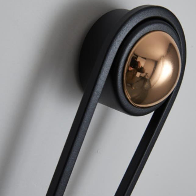 Modern Luxury Round Acrylic Metal Hanging LED Wall Sconce Lamp