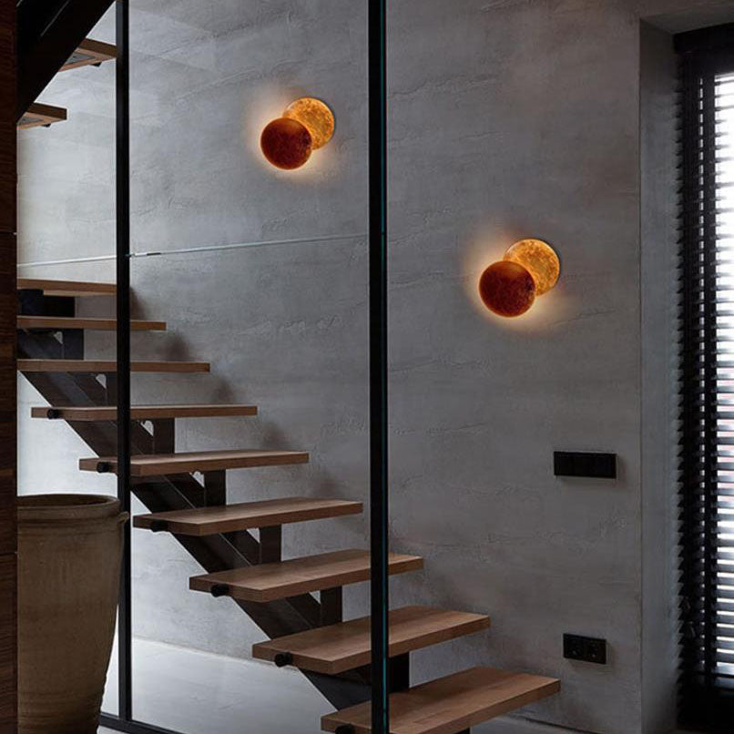 Nordic Creative Moon Eclipse Alloy LED Wall Sconce Lamp