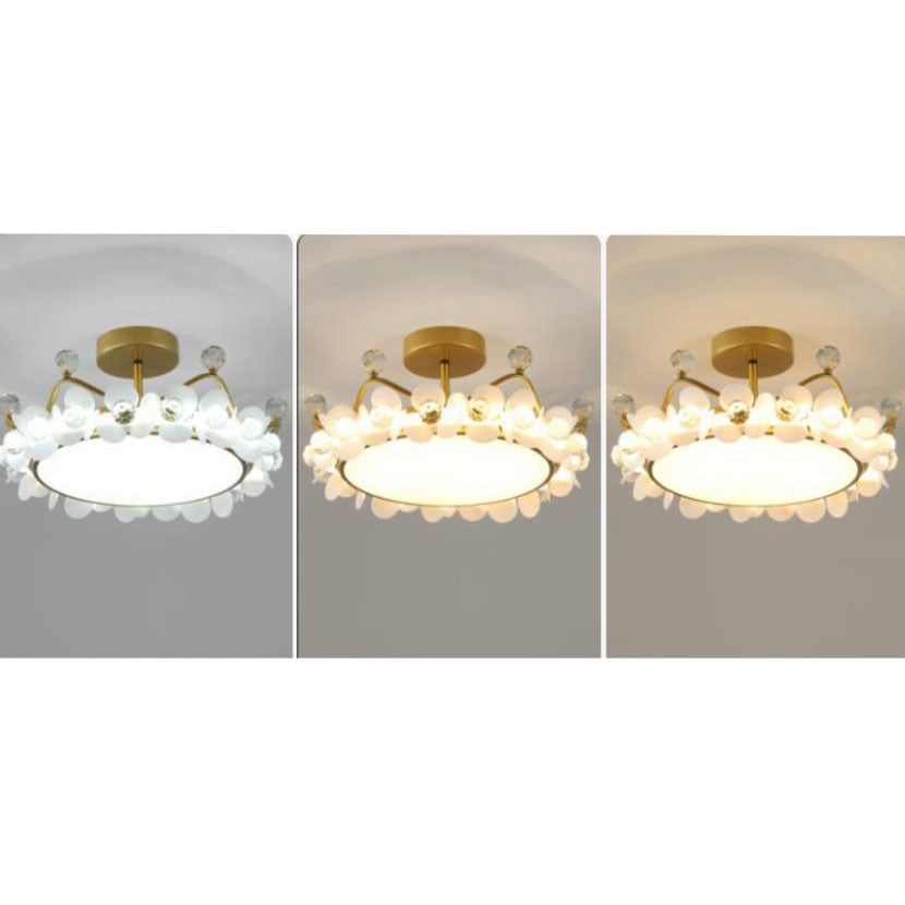 Modern Light Luxury Crown Children LED Flush Mount Ceiling Light