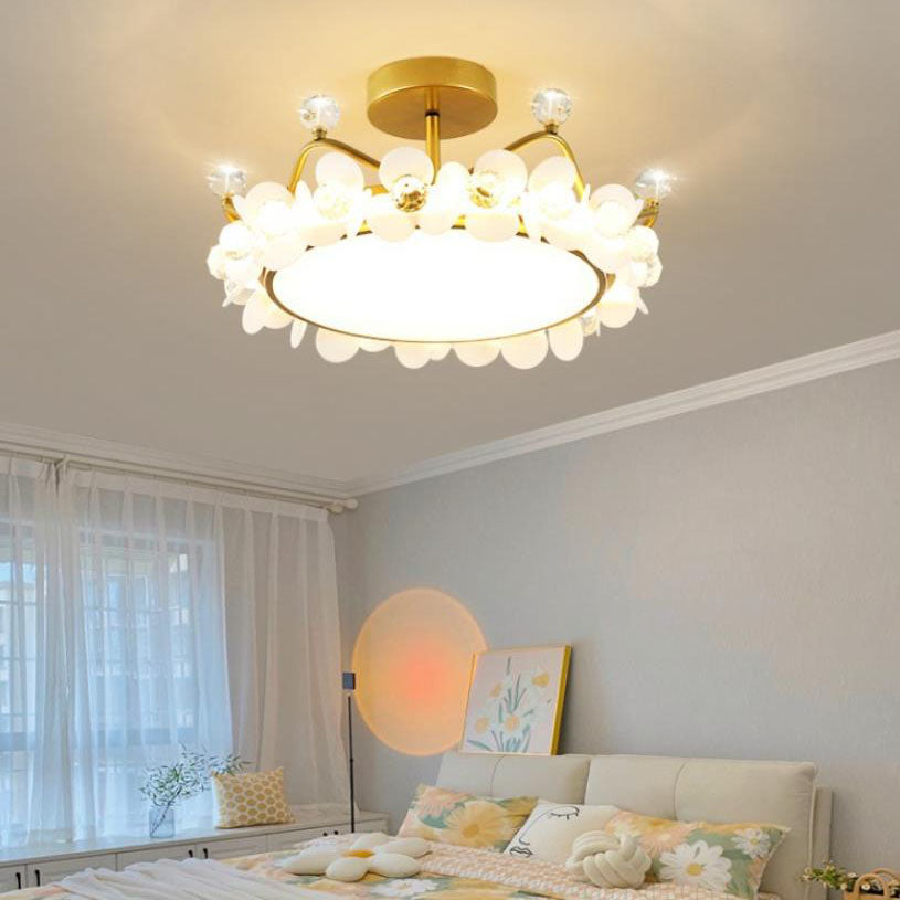 Modern Light Luxury Crown Children LED Flush Mount Ceiling Light