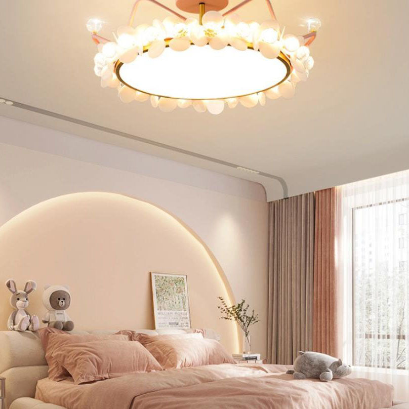 Modern Light Luxury Crown Children LED Flush Mount Ceiling Light