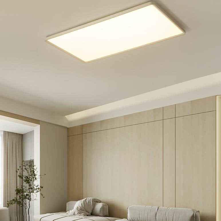 Modern Minimalist Rectangular Iron Aluminum LED Flush Mount Lighting