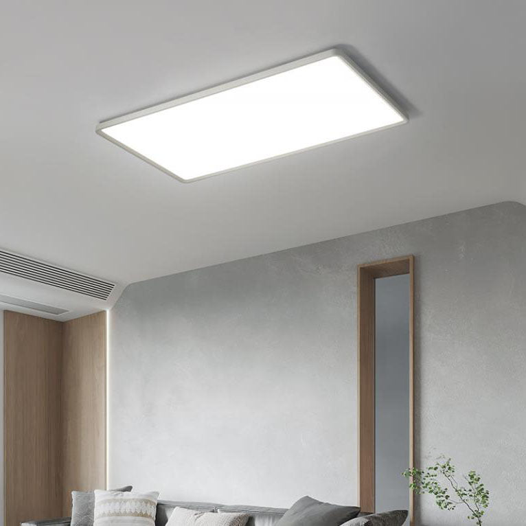 Modern Minimalist Rectangular Iron Aluminum LED Flush Mount Lighting
