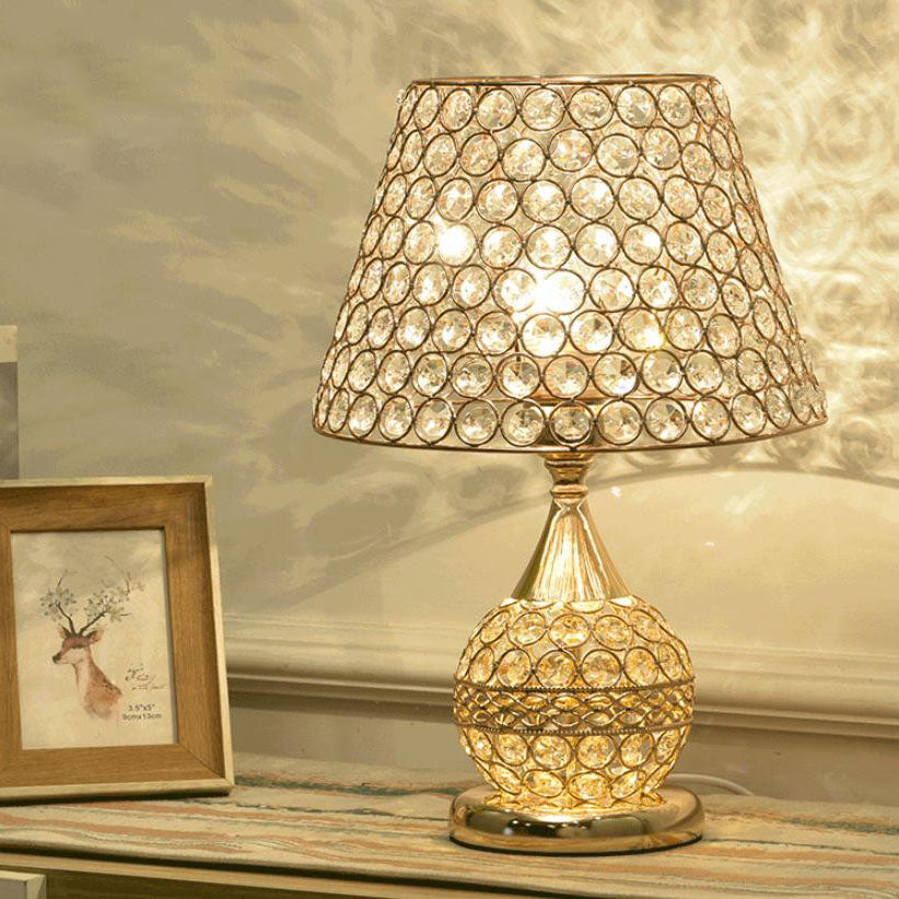 Nordic Luxury Crystal Cone Geometry 1-Light Table Lamp