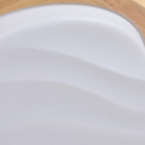 Modern Creative Pure White Cloud Star Wooden Acrylic LED Flush Mount Light