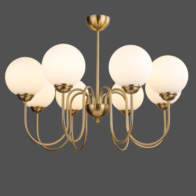Modern Minimalist Vintage Round Ball 3/5/6/8-Light Island Light Chandelier