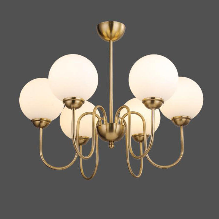 Modern Minimalist Vintage Round Ball 3/5/6/8-Light Island Light Chandelier