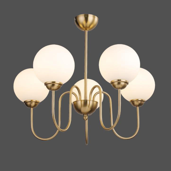 Modern Minimalist Vintage Round Ball 3/5/6/8-Light Island Light Chandelier