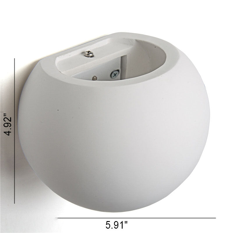 Modern Simple Round Drum Up and Down 1-Light Wall Sconce Lamp