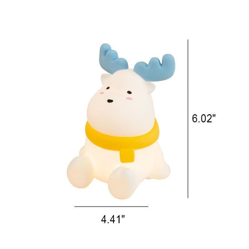 Modern Creative Moose Silicone LED Pat Night Light Table Lamp
