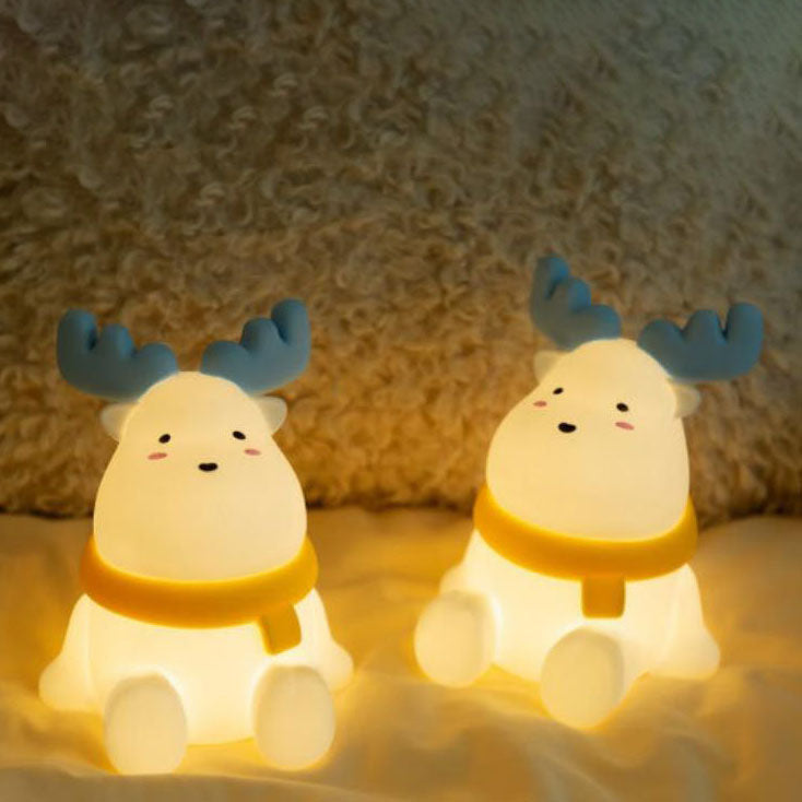 Modern Creative Moose Silicone LED Pat Night Light Table Lamp