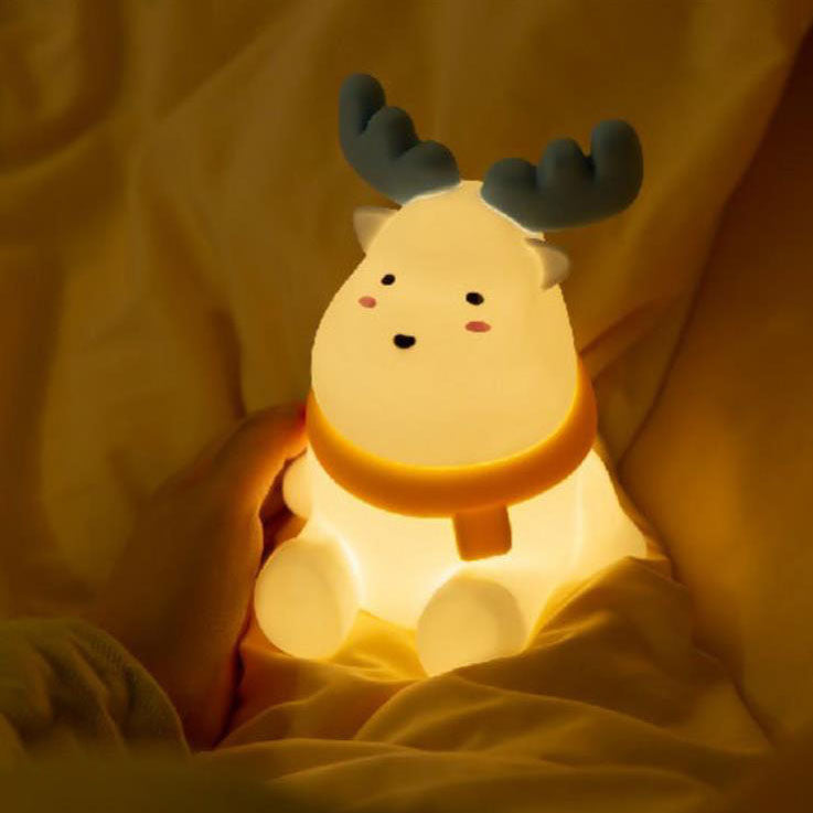Modern Creative Moose Silicone LED Pat Night Light Table Lamp