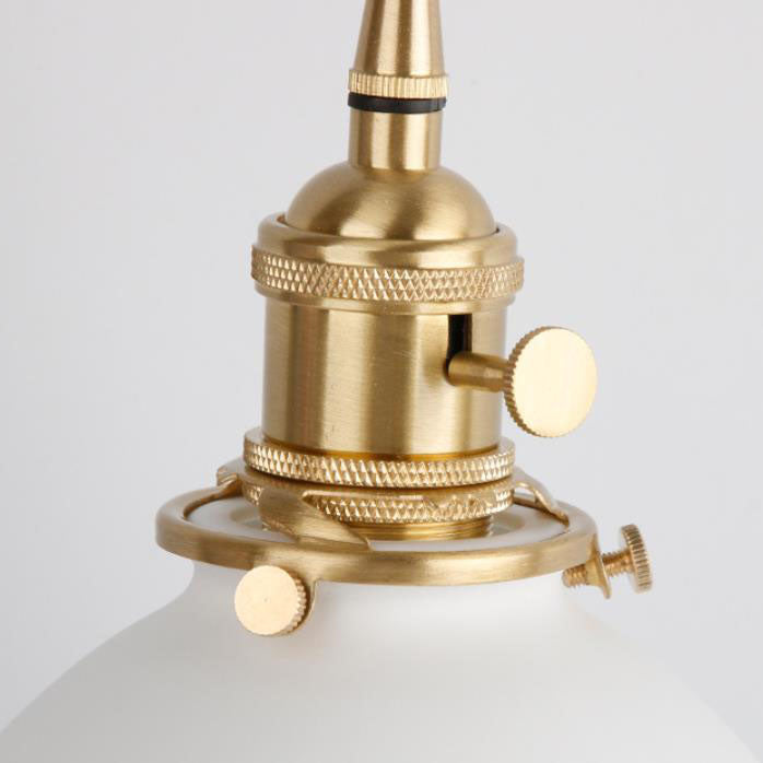 Japanese Minimalist Pure White Ceramic 1-Light Pendant Light