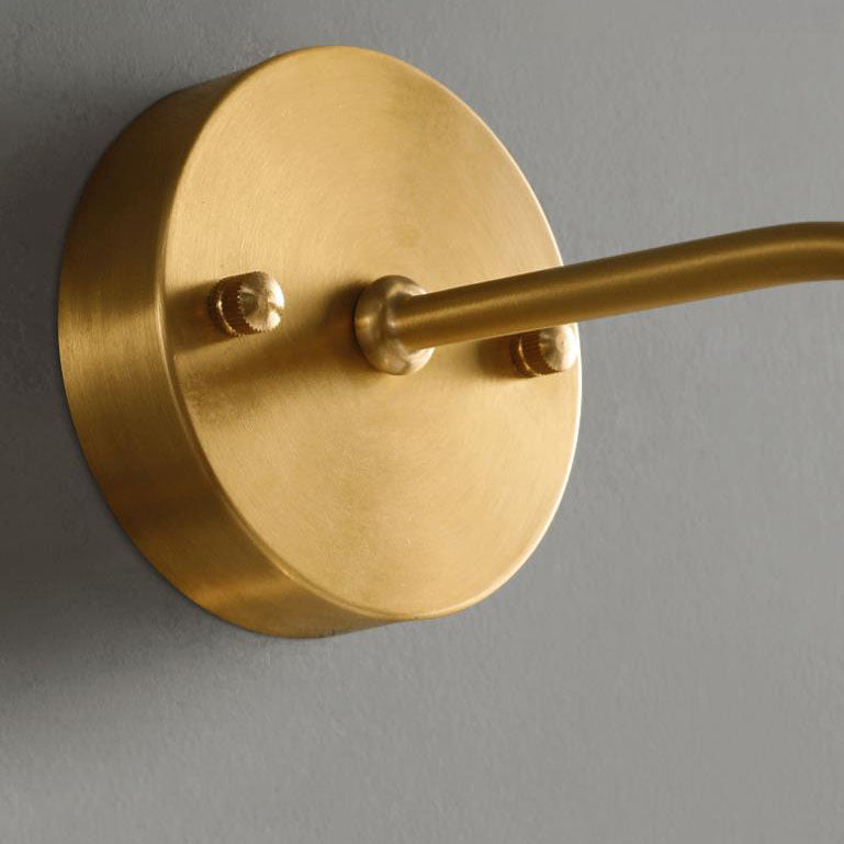 Modern Golden Glamour Copper Circle Ring Crystal 1-Light Wall Sconce Lamp